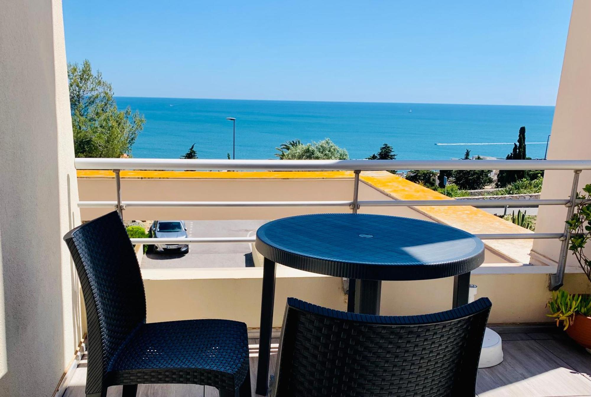 Sète - Fewo mit Meerblick, Schwimmbad Esterno foto